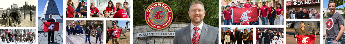 Collage of veterans in various civilian activities and environments